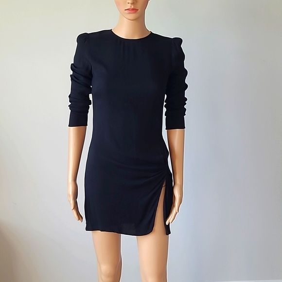 reformation black long sleeve mini dress Reformation main image 1